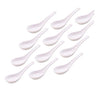 Sleek and sturdy ceramic soup spoon, easy to clean and ideal for both casual and formal dining settings.