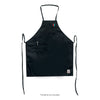 Chef’s Pride full-length black bib apron with pocket, durable fabric, adjustable neck, easy-care, and comfortable fit—perfect for chefs, waitstaff, and kitchen professionals.