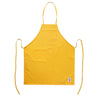 Chef’s Pride yellow bib apron with pocket, durable fabric, adjustable fit, easy-care, and lightweight design—ideal for chefs, bakers, or foodservice teams in busy kitchens.