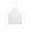 Chef’s Pride white bib apron without pocket, full front coverage, adjustable neck, durable fabric, and comfortable fit—ideal for commercial kitchens, chefs, and bakers.