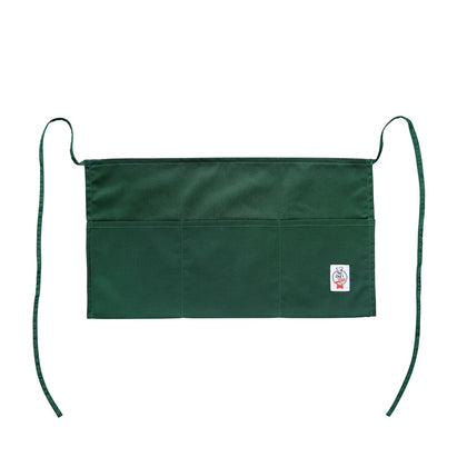 Chef's Pride Apron Waist 3-Pocket Green with durable material, three deep pockets, and adjustable waist ties for kitchen or hospitality use. Case Packed: 60, Quantity Break: 12 each.