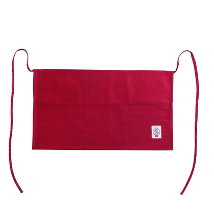 Chef's Pride Apron Waist 3-Pocket Red with three spacious pockets and adjustable waist strap for durability and comfort in the kitchen. Durable fabric for chefs. Case Packed: 60.