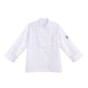 Chef's Pride Jacket White L with double-breasted design, breathable lightweight fabric, and reinforced seams. Case packed 24, quantity break 12 each. Durable and perfect for professional chefs.