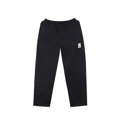 Chef's Pride Black XL pants for chefs with relaxed fit, elastic waistband, and breathable, stain-resistant fabric. Built for kitchen performance and daily commercial wear.
