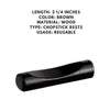 Chopstick Rest - Crater Shape Wooden, Brown - DOZEN