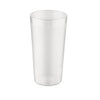 Clear 24oz poly pebbled tumbler. Durable and slip-resistant, ideal for hot and cold drinks. 12-piece pack for events, restaurants, or home use. Sleek, professional design for beverage service.