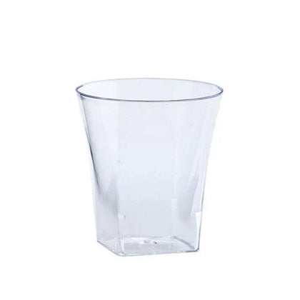 Clear 2oz Flared Tumbler – Disposable plastic shot cups for desserts, cocktails, and party drinks