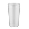 Clear 32oz poly pebbled tumblers with slip-resistant texture and durable construction. 12-pack ideal for serving drinks in restaurants, cafeterias, buffets, and other commercial settings.