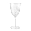 Clear 8oz plastic champagne flute with a sleek 1-piece design. Durable, BPA-free, and disposable for easy cleanup. Perfect for weddings, parties, and celebrations. Serve champagne, prosecco, or cocktails.