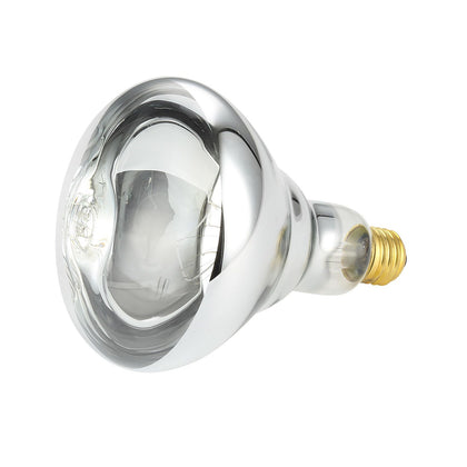 Durable clear bulb for heat lamp, provides consistent radiant heat and illumination for food service. Shatter-resistant and long-lasting; ideal for buffets and commercial kitchens.