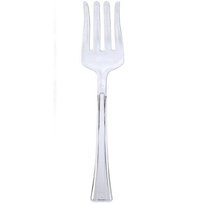 Serving Utensil Salad Fork – Durable, reusable, and available in Clear, Pearl, and Black. Ideal for serving salads, fruits, and appetizers at events or casual gatherings.