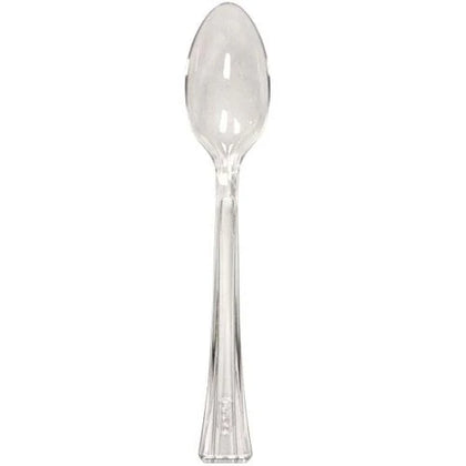 Teaspoon Bag available in clear, silver, pearl, gold, and Sahara. Durable and stylish, perfect for weddings, catering, or home use. Reusable or disposable for convenient cleanup.