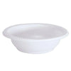 White plastic bowls available in 5oz and 15oz sizes. Sturdy and disposable, perfect for soups, salads, or desserts. Great for parties, catering, or daily use. Sleek design complements any table setting.