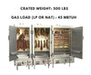 Commercial Chinese smokehouse with a 24″ wide stainless steel build, right hinge door, and LP gas-powered operation for efficient smoking.