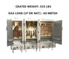 Commercial Chinese smokehouse, 30″ wide galvanized build, left hinge door, and natural gas-powered for efficient smoking.