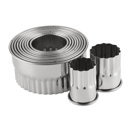 Cookie/Pastry Cutter Round Fluted Edge 11-PC 2