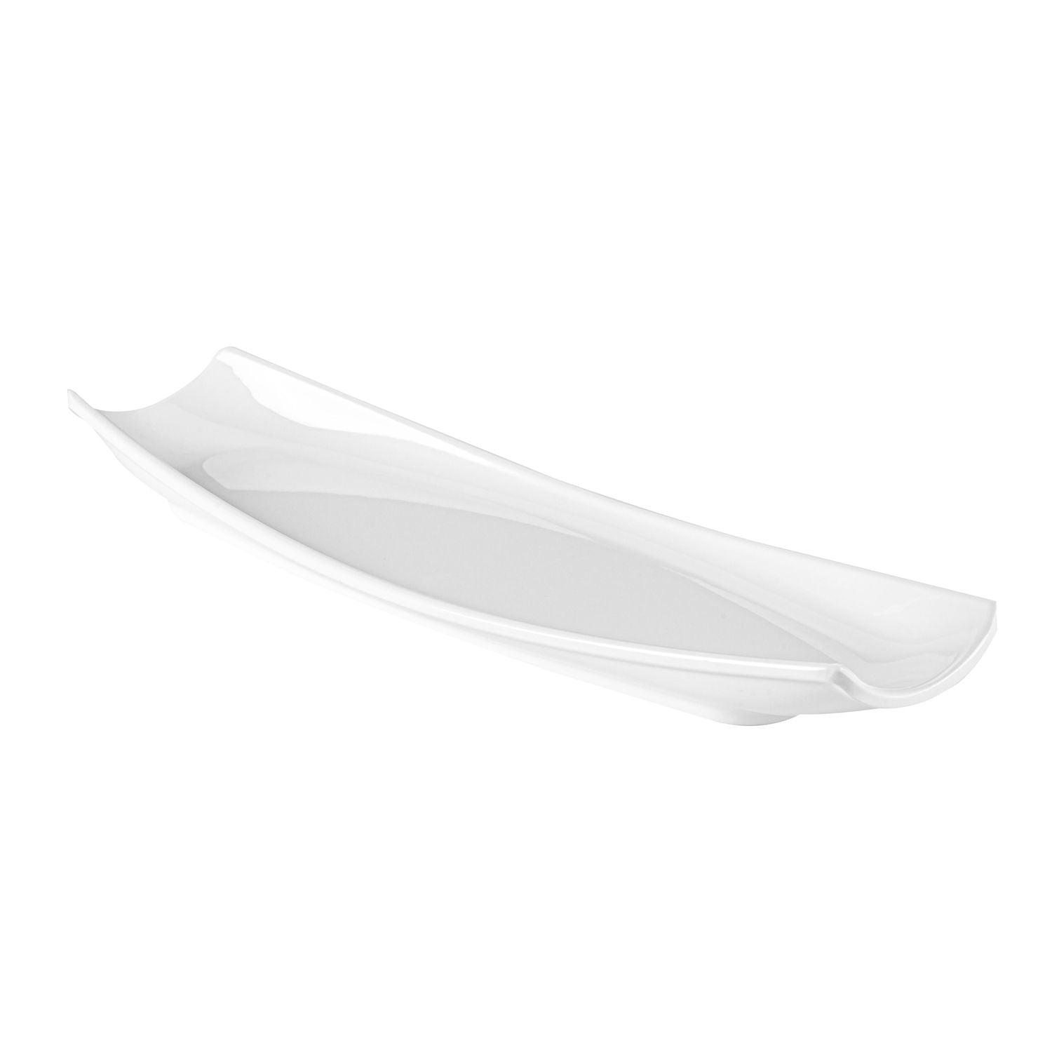 Cooper Boat Shape Platter in crisp white, 13-5/8