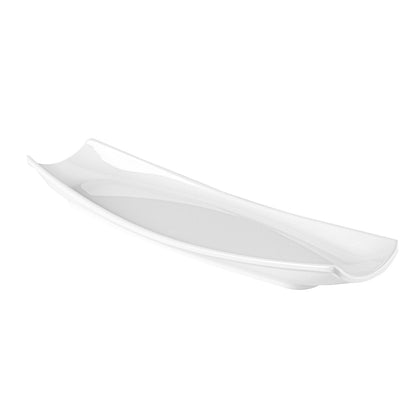 Cooper Boat Shape Platter in crisp white, 13-5/8