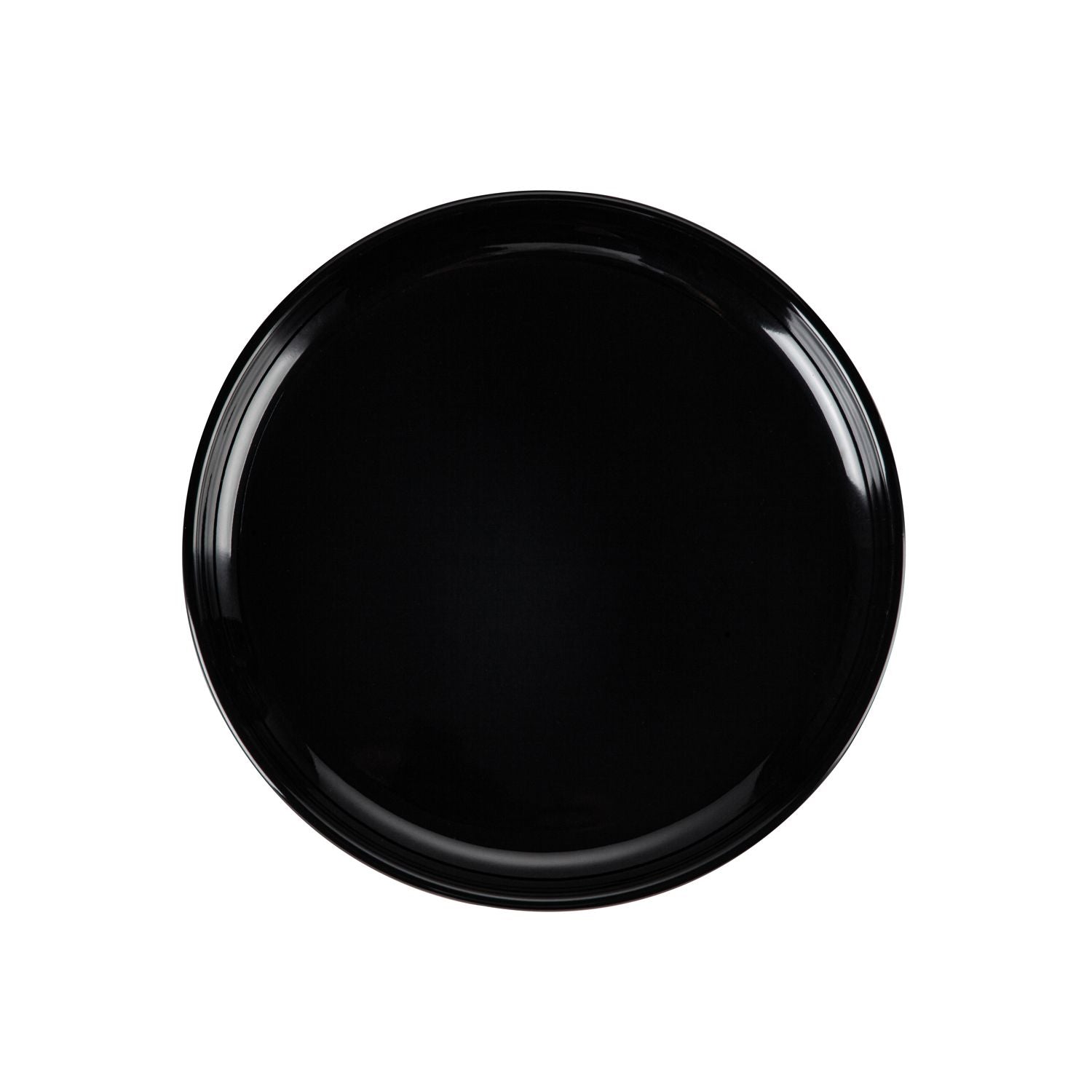 Cooper Round Coupe Plate in sleek black, 11-1/2