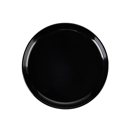Cooper Round Coupe Plate in sleek black, 11-1/2