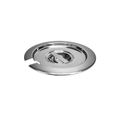 Stainless steel cover for 4Qt vegetable inset pot, heat-retaining, corrosion-resistant, snug-fitting, commercial grade, not a set, easy to clean. (Packed By: 36 Each Per Case)