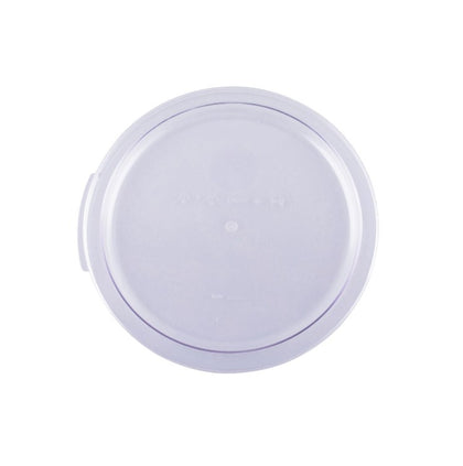 Clear polycarbonate cover fits round food storage containers 12QT, 18QT & 22QT – durable, shatter-resistant, tight seal, easy to clean. (Packed By: 6 Each Per Pack) for commercial use.