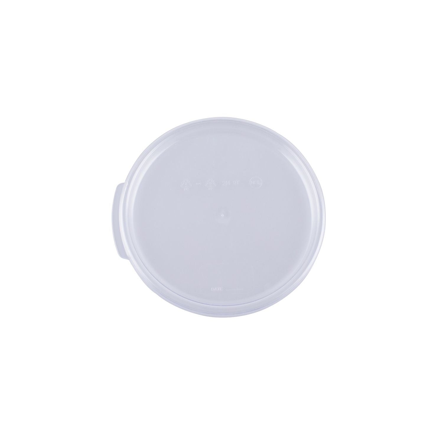Clear polycarbonate lid fits round food storage containers 2QT & 4QT – durable, shatter-resistant, tight seal, easy to clean and sanitize. (Packed By: 12 Each Per Pack) for kitchen storage.