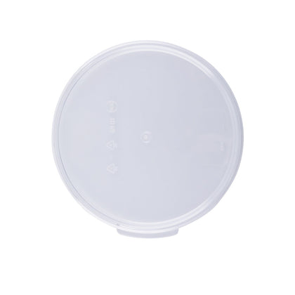 Clear polycarbonate lid fits 6QT & 8QT round food storage containers – durable, tight-sealing, shatter-resistant, easy to clean. (Packed By: 12 Each Per Pack) for commercial kitchens.