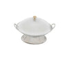 Pack of 12 8-inch covers for wok dishes, designed to keep food warm and secure while cooking or serving.