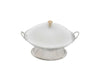 Pack of 12 9-inch covers for wok dishes, designed to keep food warm and secure while cooking or serving.



