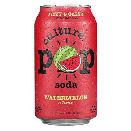 Culture Pop Watermelon Soda 12oz 4 pack of 6 cans