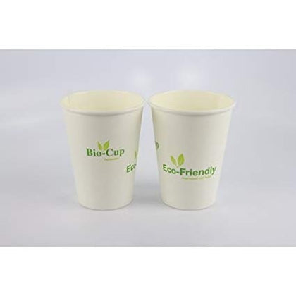 Eco friendly compostable paper cups 12 ounces 8 count pack

