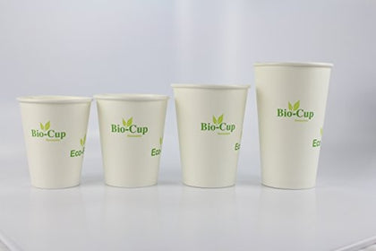 Eco friendly compostable paper cups 8 ounces 10 count pack