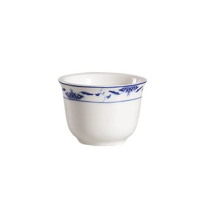 5oz porcelain coffee and tea cup, ideal for espresso and cappuccino. Chip-resistant, microwave, oven, and dishwasher safe. Sleek design for cafés, restaurants, and home kitchens. Durable and stylish.