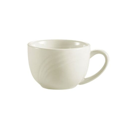 Cup Bob 3.5oz espresso cup, porcelain coffee cup, chip-resistant, microwave-safe, dishwasher-safe, stackable cup, café-style small cup, ergonomic design, durable small serving cup.