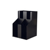 Durable Cup/Lid Organizer Black 2-Tier 2-Stack for beverage stations—holds various sizes, ideal for cafes, breakrooms, and convenience stores; includes 4 units per case.