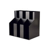 Cup/Lid Organizer Black 2-Tier 3-Stack with durable plastic design—holds various cup and lid sizes; ideal for cafés, breakrooms, and food counters; 4 units included per case.