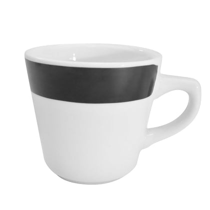 Cup Tall Black 7.5oz – Stylish and durable coffee cup with a sleek black finish, ideal for home, office, or café use. Dishwasher-safe, heat-retaining, and easy to clean.