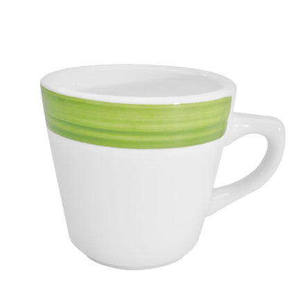 Cup Tall Green 7.5oz – Stylish and durable coffee cup with a vibrant green finish, perfect for home, office, or café use. Dishwasher-safe, heat-retaining, and easy to clean.