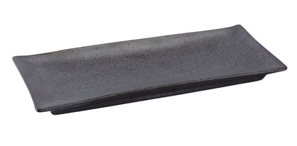 EcoQuality Rectangular Plate DB-413 is a stylish and durable addition to any dining setting. Crafted from high-quality porcelain with a smooth matte black glaze, this plate enhances food presentation with its sleek and modern design. Its rectangular shape makes it perfect for serving appetizers, desserts, or small meals, while its sturdy construction ensures long-lasting performance in both casual and upscale establishments. 