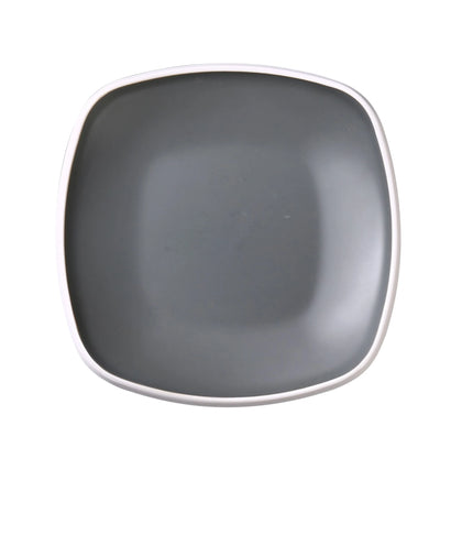 Yanco Square Plate DI-108 This square plate is designed to add a touch of elegance to your dining experience. Made from high-quality melamine, it is both durable and dishwasher safe, ensuring that it will last for years to come. What sets this plate apart is its unique design - with a grey inside and white outside, it is perfect for showcasing your culinary creations. Whether you're serving up a delicious appetizer or a decadent dessert, this plate is sure to impress your guests. 