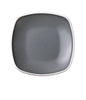 Yanco Square Plate DI-110 This square plate is designed to elevate your culinary creations with its sleek and contemporary design. The grey interior and white exterior create a modern and sophisticated look, making it perfect for any occasion. Crafted from high-quality melamine, this plate is not only durable but also dishwasher safe, making it easy to clean and maintain. 
