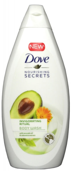 Dove Invigorating Ritual Body Wash is inspired by beauty traditions of Central American women, combining avocado oil and calendula extract in a revitalizing formula that nourishes and energizes the skin. Its rich, creamy texture cleanses gently while recharging your senses with a refreshing botanical scent. With every use, skin feels soft, healthy, and renewed.