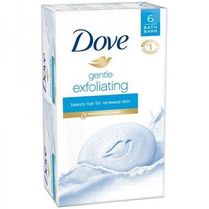 Dove Beauty Bar Gentle Exfoliating With Mild Cleanser is crafted with mild cleansers and exfoliating beads to gently remove dead skin while locking in moisture. Enriched with ¼ moisturizing cream, it nourishes and revitalizes the skin, leaving it softer, smoother, and more radiant than ordinary bar soaps. Suitable for everyday use on the face and body, this dermatologist-recommended bar supports your skin’s natural moisture barrier while delivering a refreshing, clean feel. 