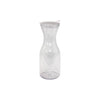 Decanter beverage plastic with cover, clear 0.5QT. Lightweight, shatter-resistant, and durable. Great for water, juice, or cold drinks in restaurants, cafes, or room service settings.