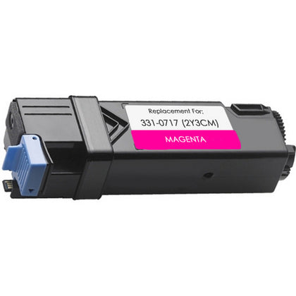 Toner Cartridge 331-0717 (2Y3CM) Magenta compatible with Dell 2150cdn, 2150cn, 2155cdn, and 2155cn printers, high-yield 3000 pages.