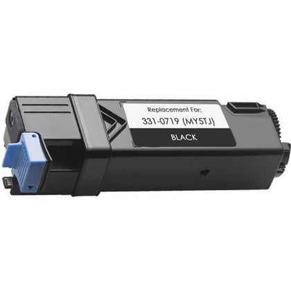 Toner Cartridge 331-0719 (MY5TJ) black compatible with Dell 2150cdn, 2150cn, 2155cdn, and 2155cn printers, high-yield 3000 pages.