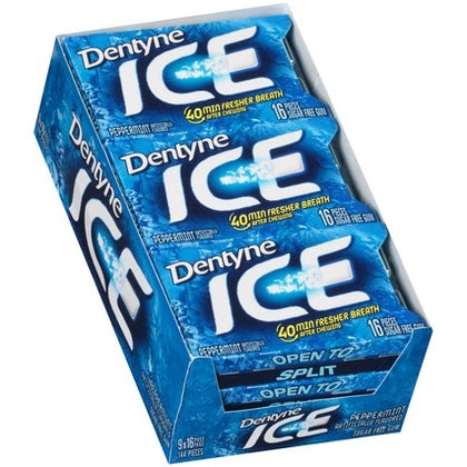 Dentyne Ice Split2Fit Peppermint Sugar Free Chewing Gum Pack 9ct
