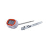 Digital swivel head thermometer with –49 to 392°F / –45 to 200°C range. Features pivoting display, fast readings, and durable design. Packed 72 per case for kitchen and foodservice use.