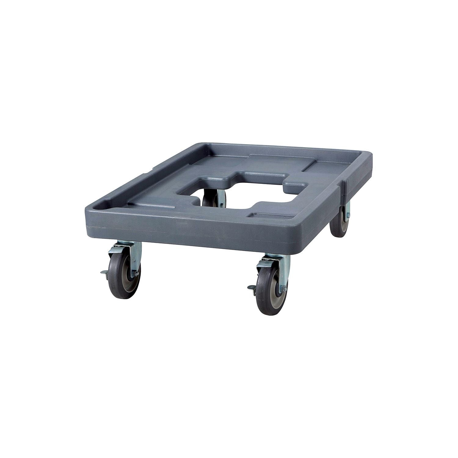 Dolly with strap for insulated table pan carrier 1/1 size 1-compartment, durable frame, smooth casters, secure transport, adjustable strap, ideal for catering, delivery, and foodservice use